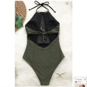 Cupshe Swim - Cupshe Take my Heart Mesh One Piece Swimsuit Cupshe Swim - Cupshe Take my Heart Mesh One Piece Swimsuit